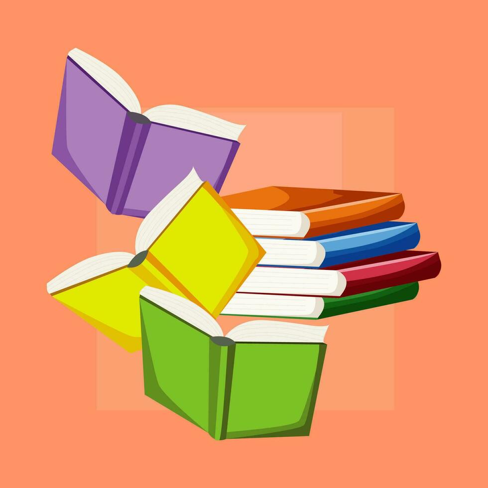 boeken, Open boek, lezing boeken vector
