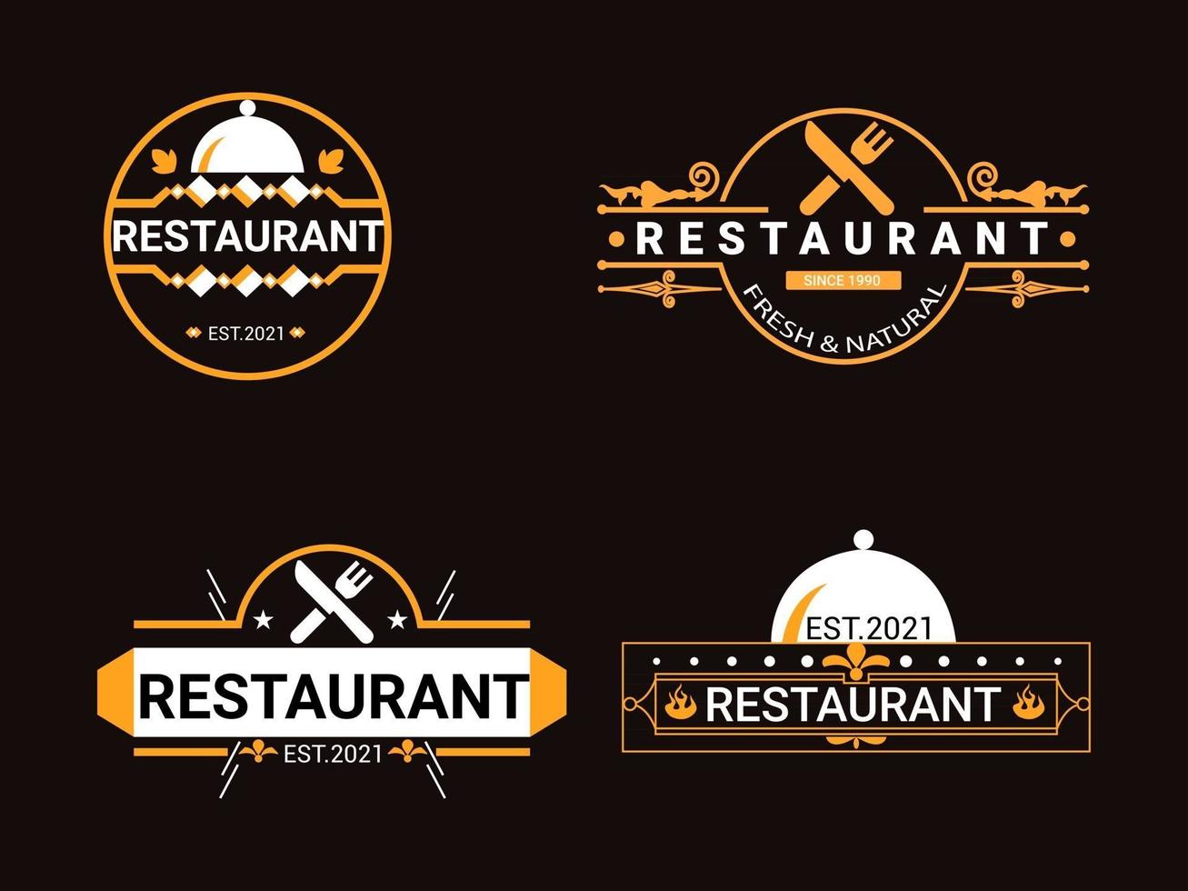 restaurant logo ontwerp logo vector