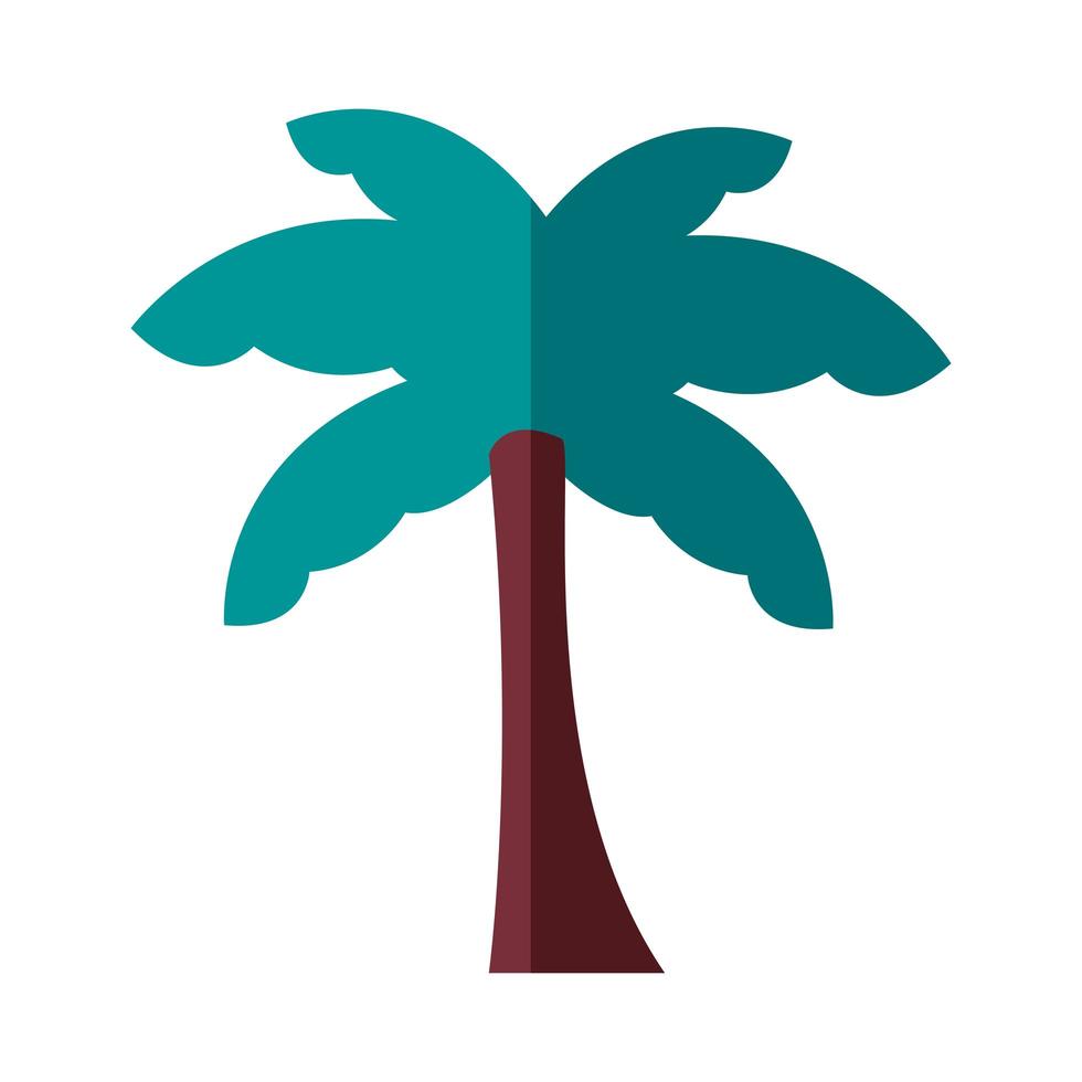 palmboom plant bos vlakke stijlicoon vector