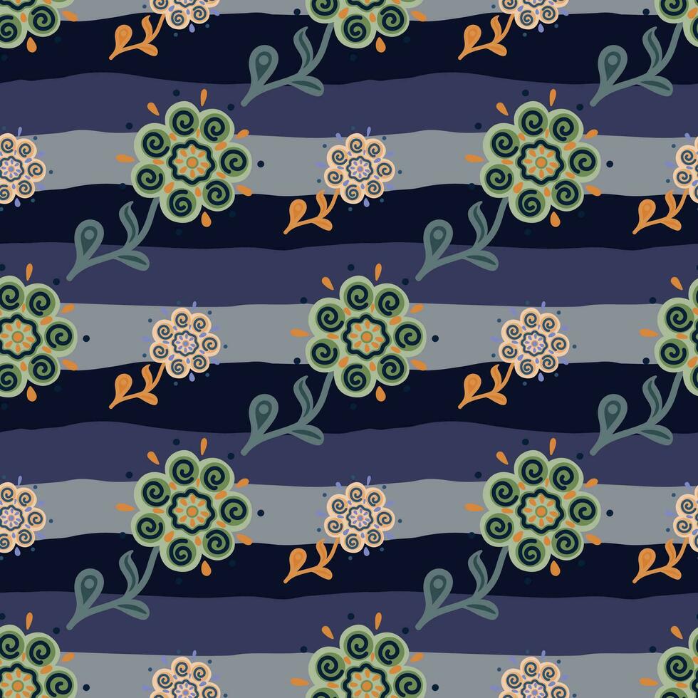 abstract etnisch bloem naadloos patroon. gestileerde bloemen botanisch behang. vector
