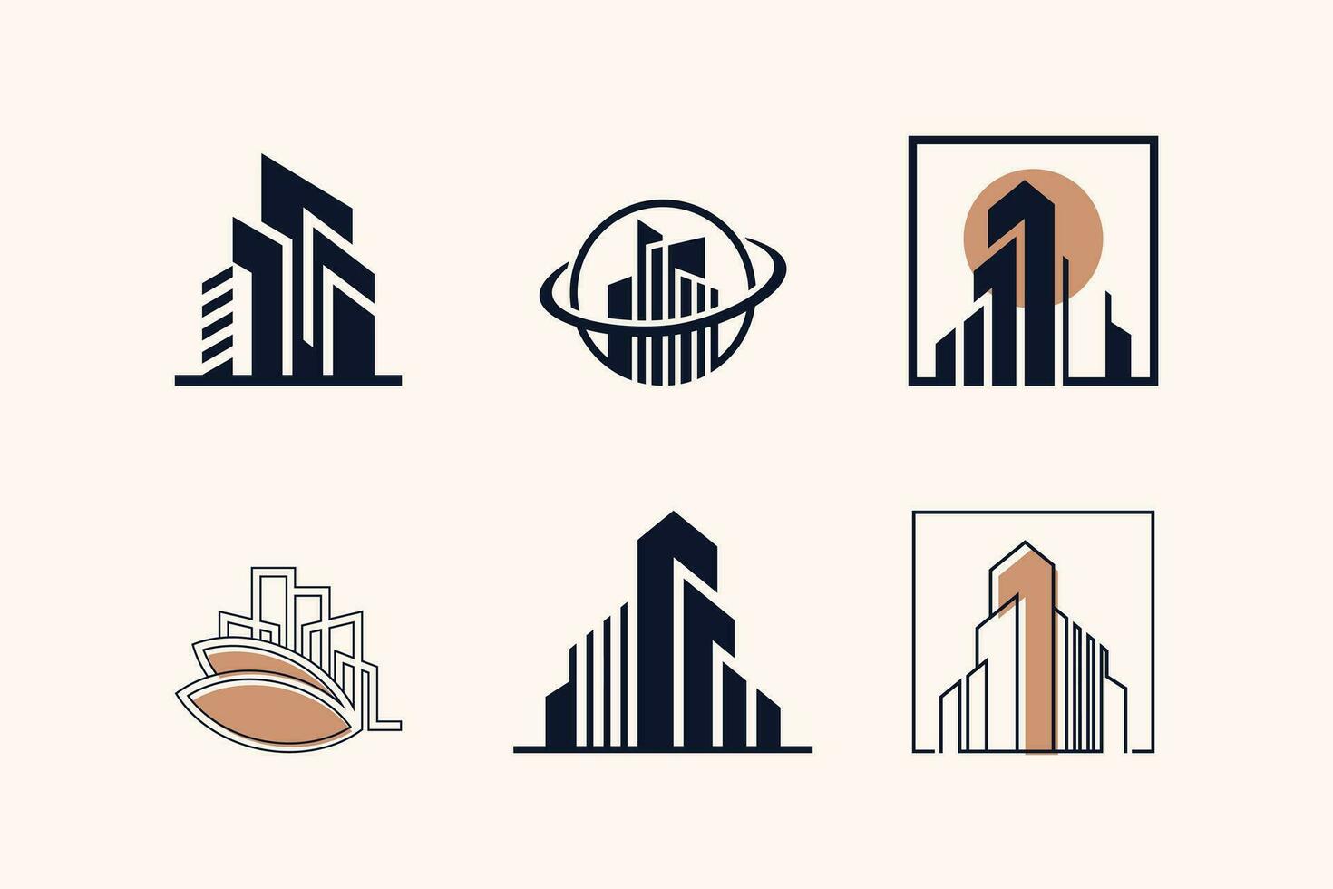 huis en gebouw logo verzameling met creatief uniek ontwerp vector