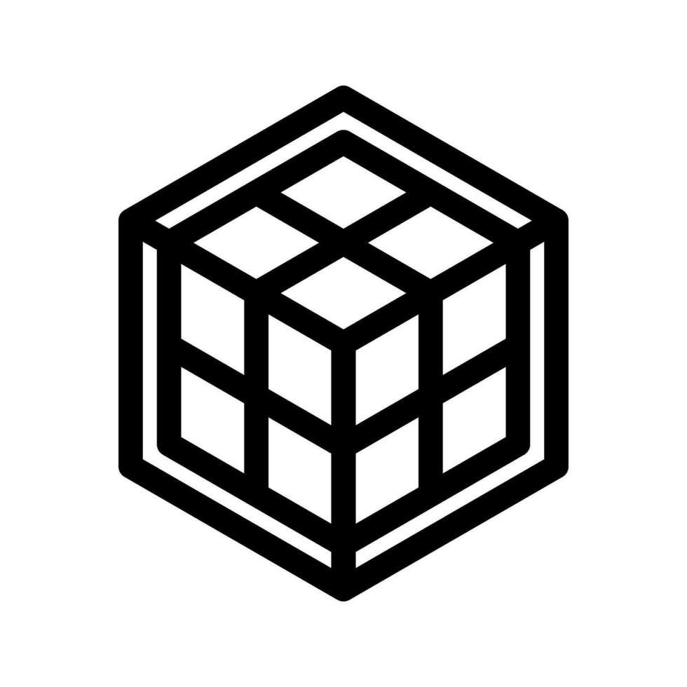 kubus icoon vector symbool ontwerp illustratie