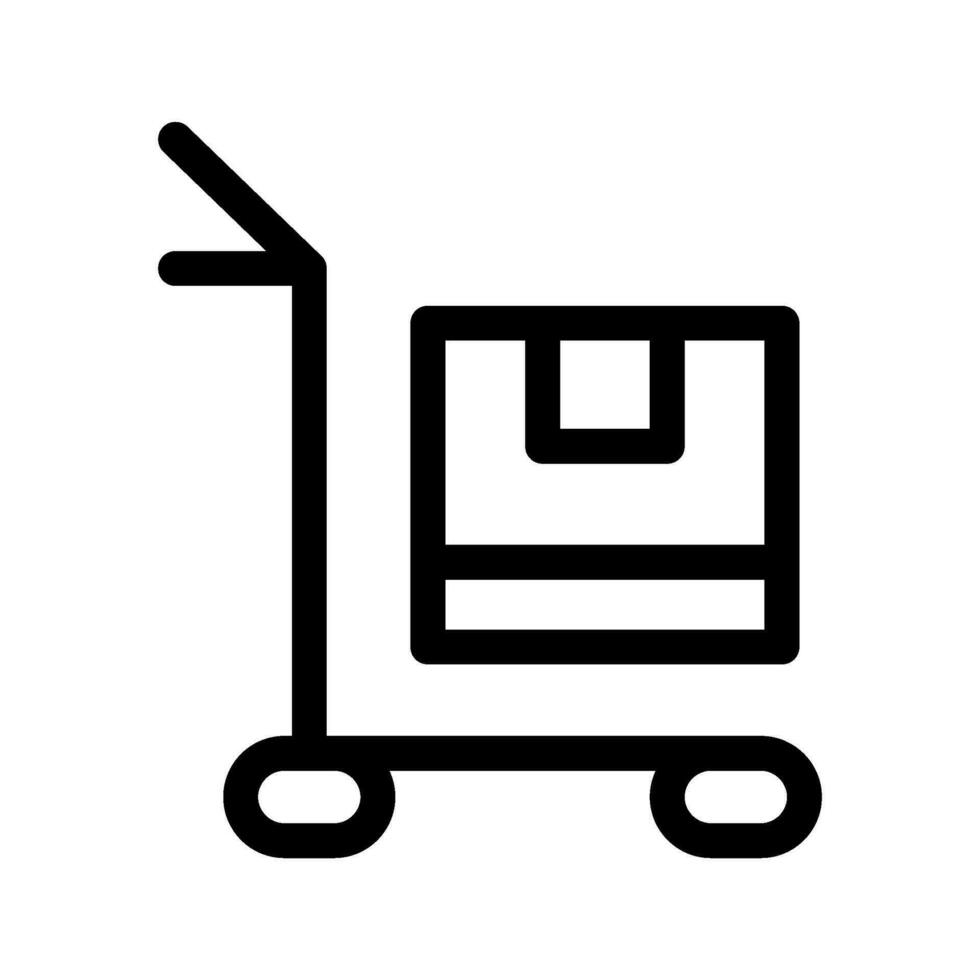 trolley icoon vector symbool ontwerp illustratie