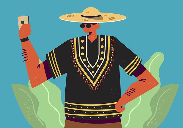 man in dashiki vector