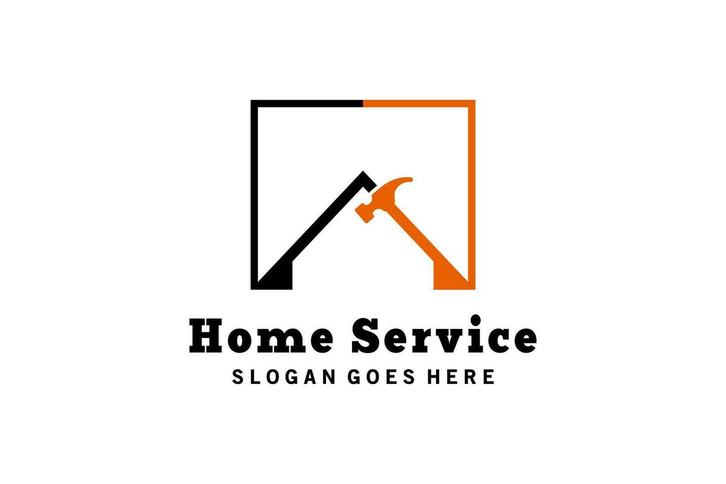 gemakkelijk huis reparatie en onderhoud logo ontwerp vector