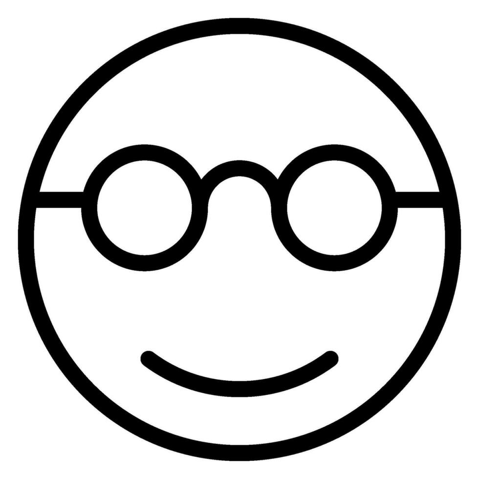 nerd lijn icoon vector