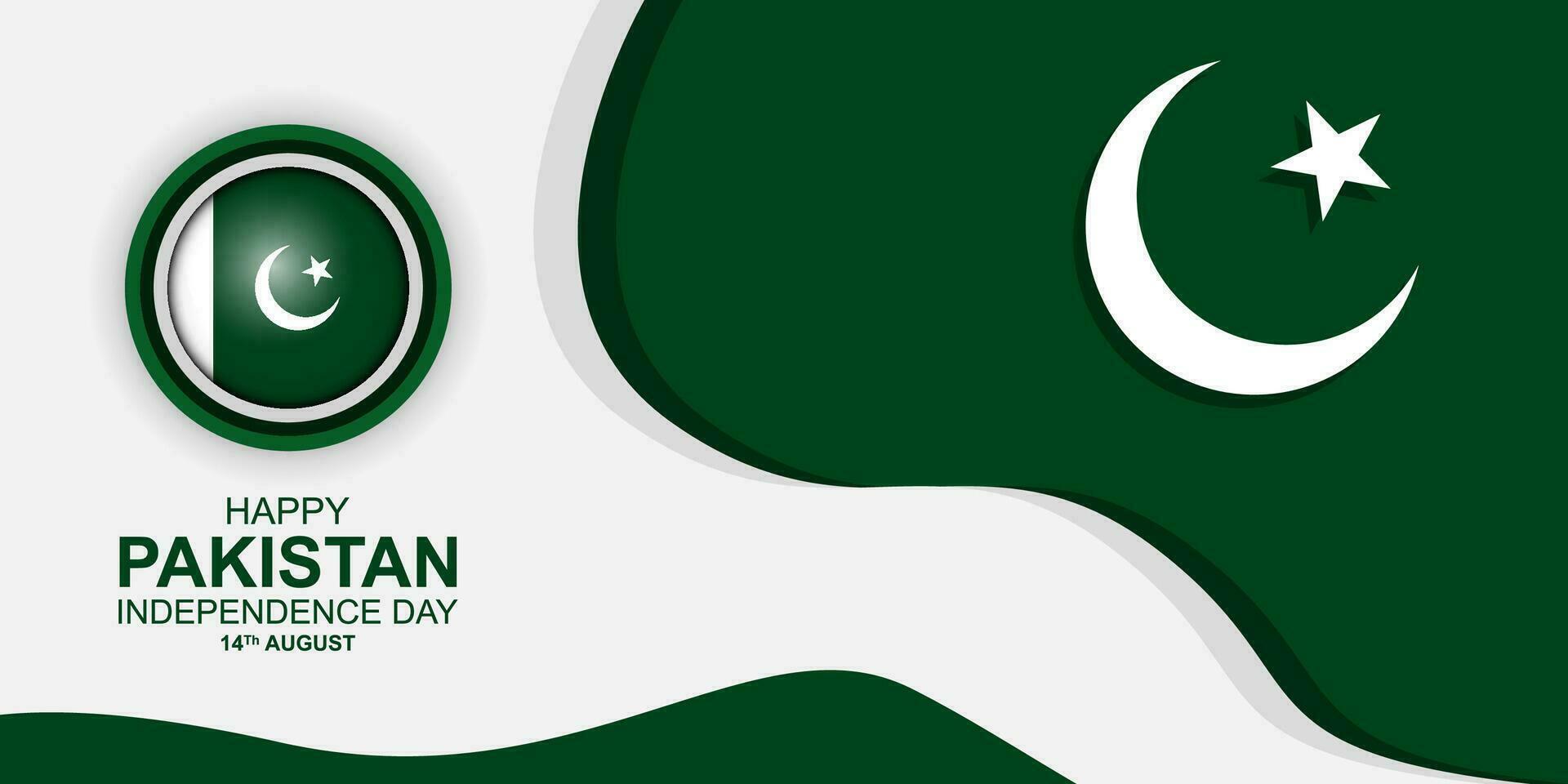 Pakistan onafhankelijkheid dag. pakistaanse onafhankelijkheid dag is gevierd elke jaar Aan 14e augustus. groet poster banier ontwerp. vector illustratie