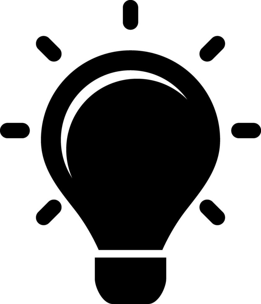 licht lamp lijn icoon vector, geïsoleerd Aan wit achtergrond. idee teken, oplossing, denken concept. verlichting elektrisch lamp. elektriciteit, schijnen. modieus vlak stijl voor grafisch ontwerp web plaats. vector