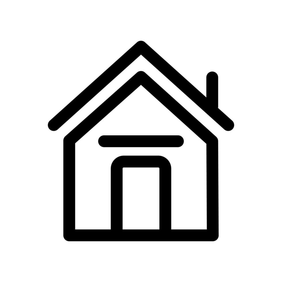 minimaal huis icoon vector geïsoleerd Aan wit achtergrond. gemakkelijk vector logo