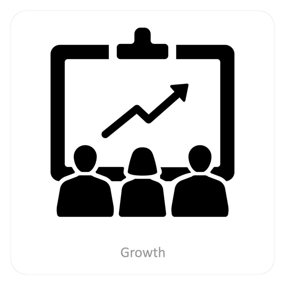 groei en diagram icoon concept vector