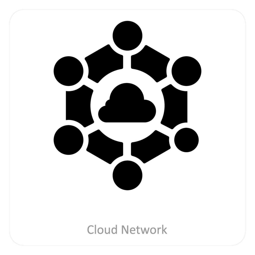 wolk netwerk en verbinding icoon concept vector