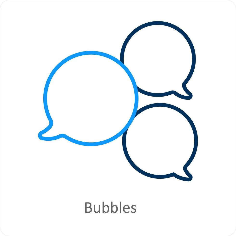 bubbels en babbelen icoon concept vector