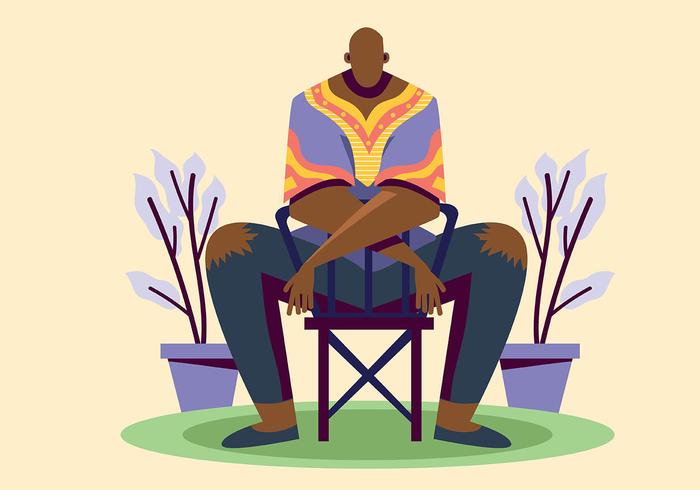 man in dashiki vector