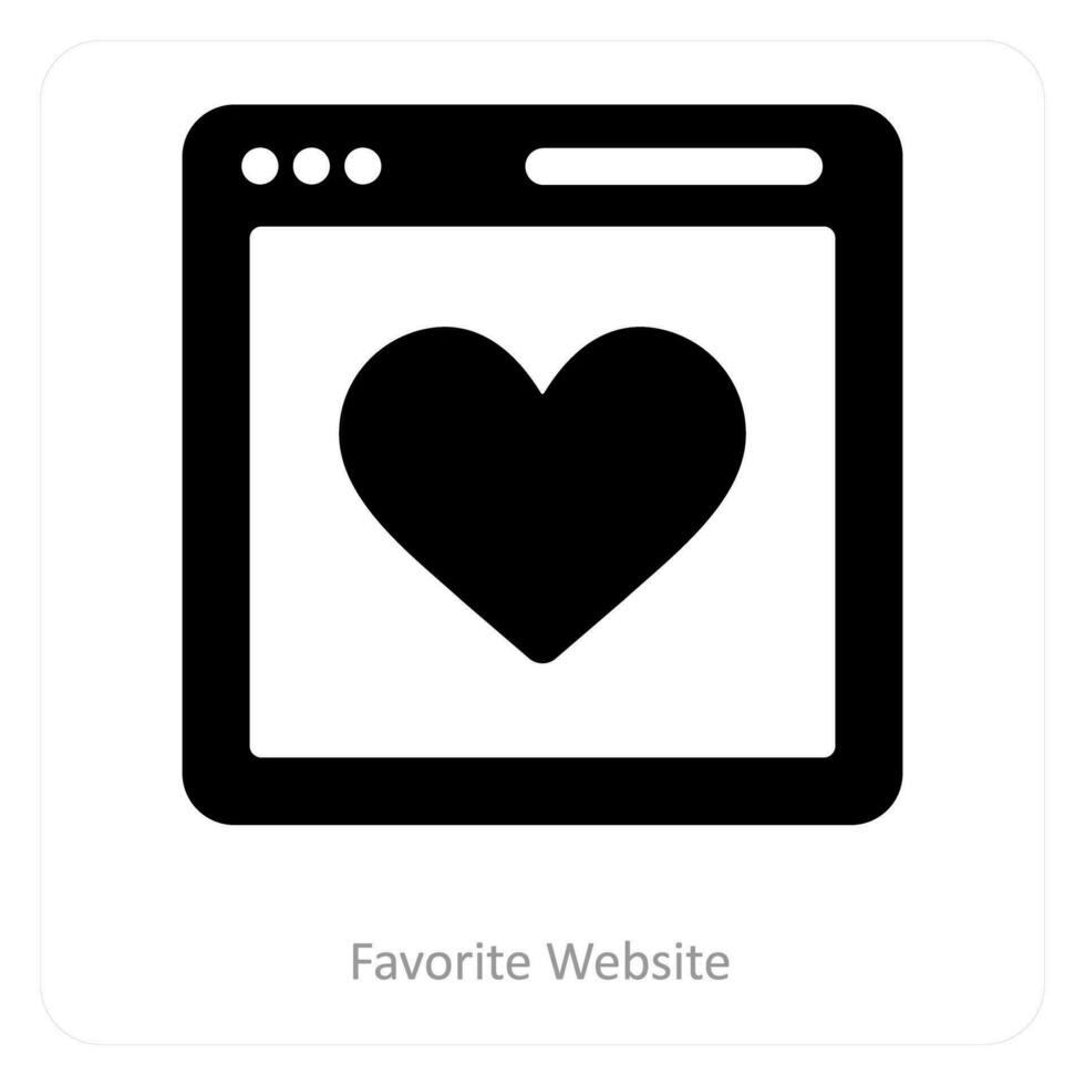 favoriete website en browser icoon concept vector