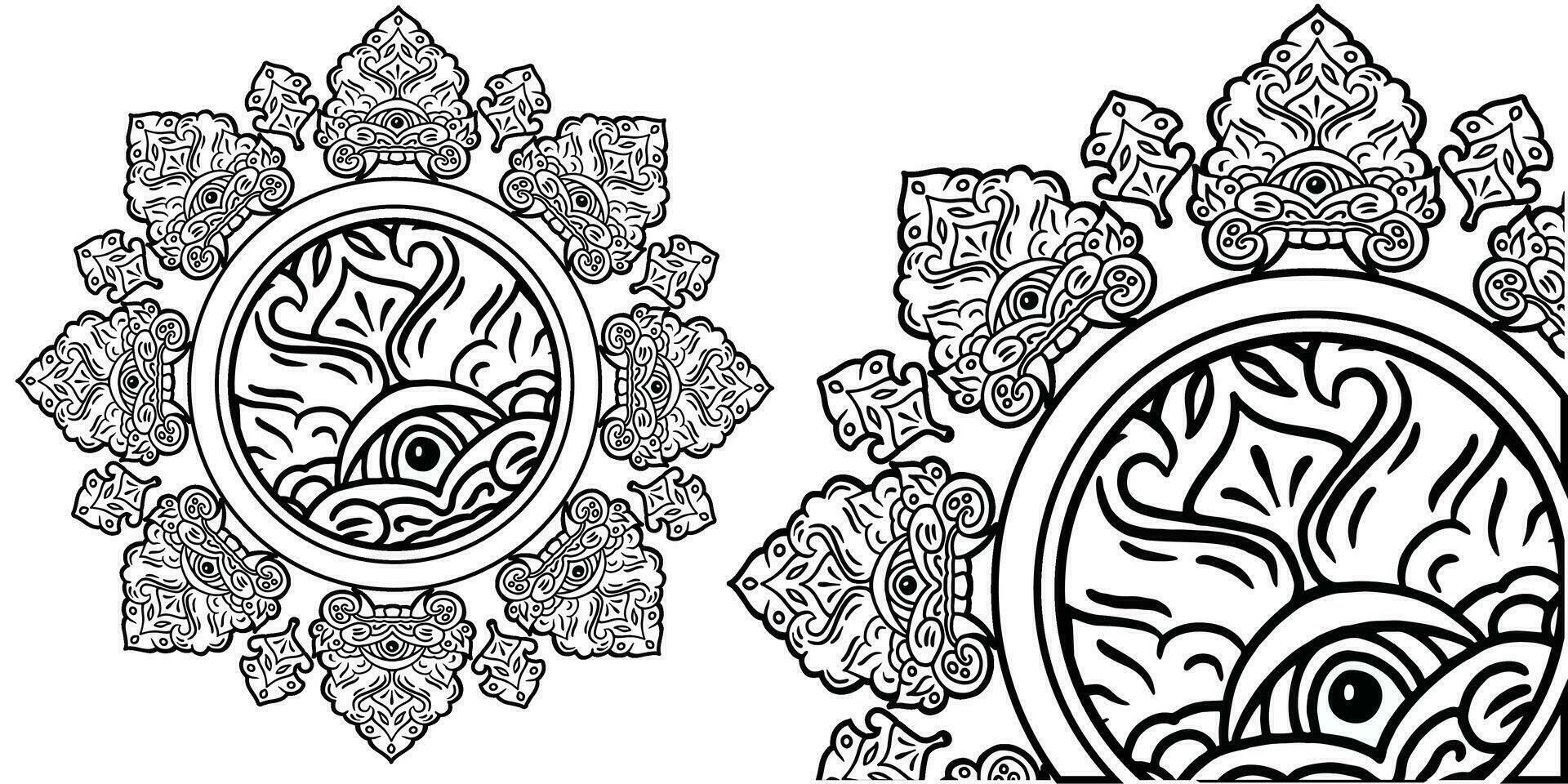 traditioneel balinees ornament vector illustratie