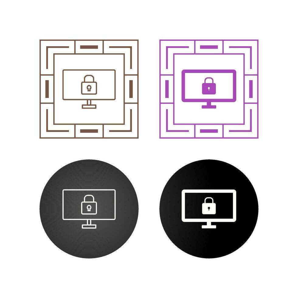 beschermde systeem vector icoon