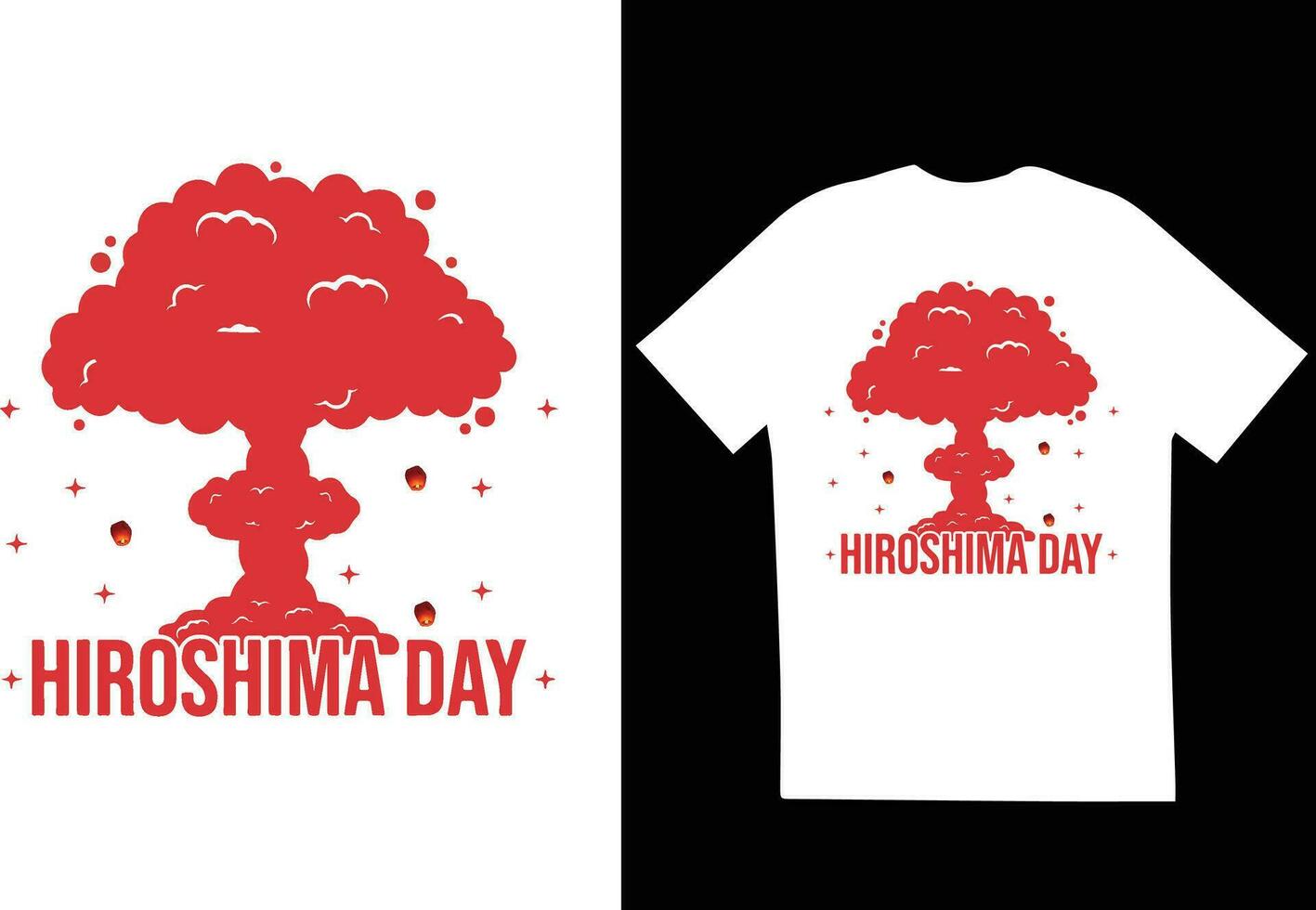 Hiroshima dag t overhemd ontwerp vector