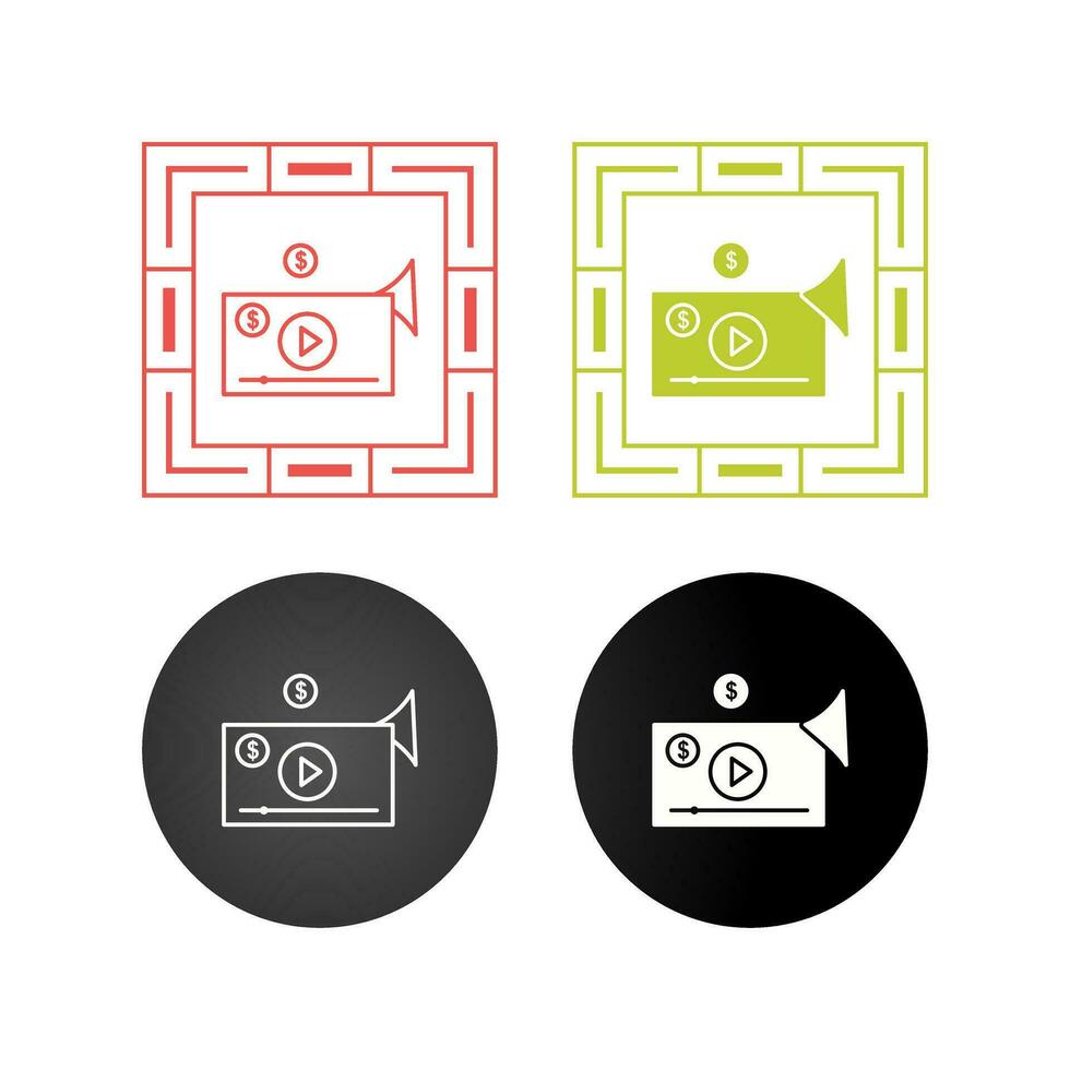 videomarketing vectorpictogram vector