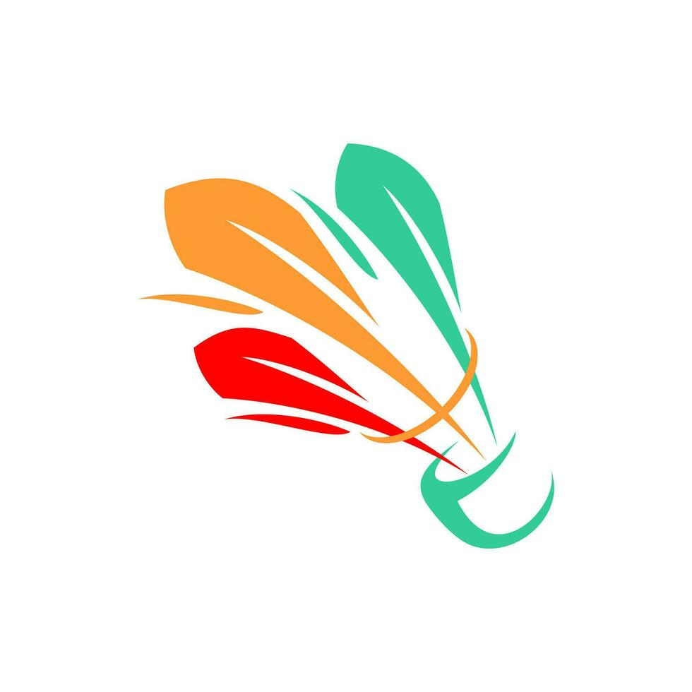 vectorillustratie van badminton sport op witte achtergrond vector