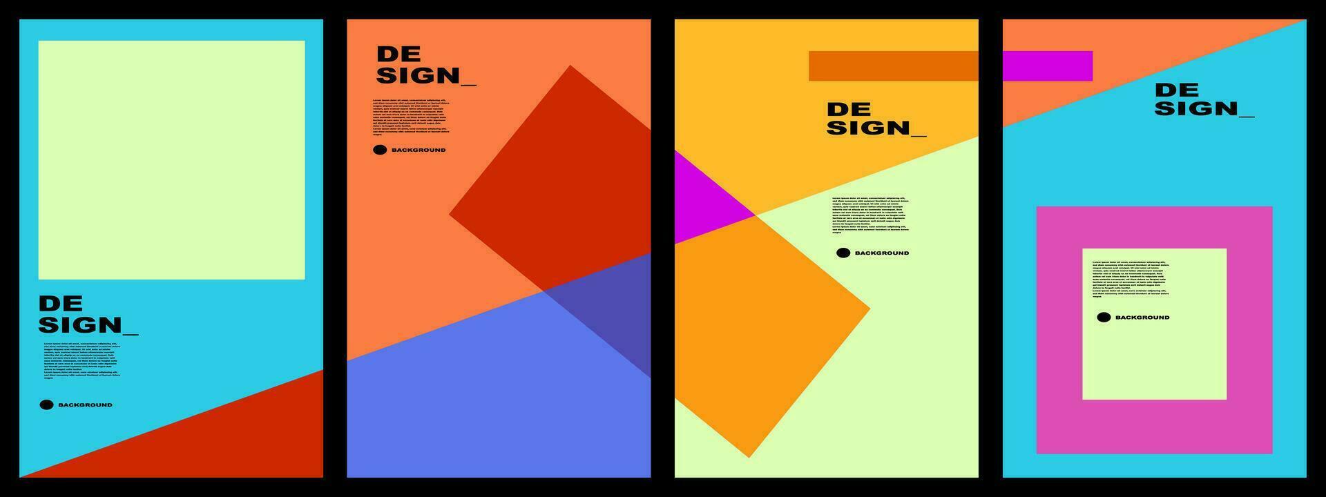 abstract vlak achtergrond reeks voor banier, poster, sjabloon, ontwerp, folder, brochure, enz vector