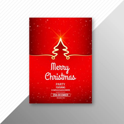 Merry christmas celebration kaart brochure sjabloon achtergrond vector