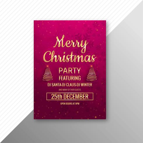 Merry christmas tree kaart brochure partij sjabloon vector