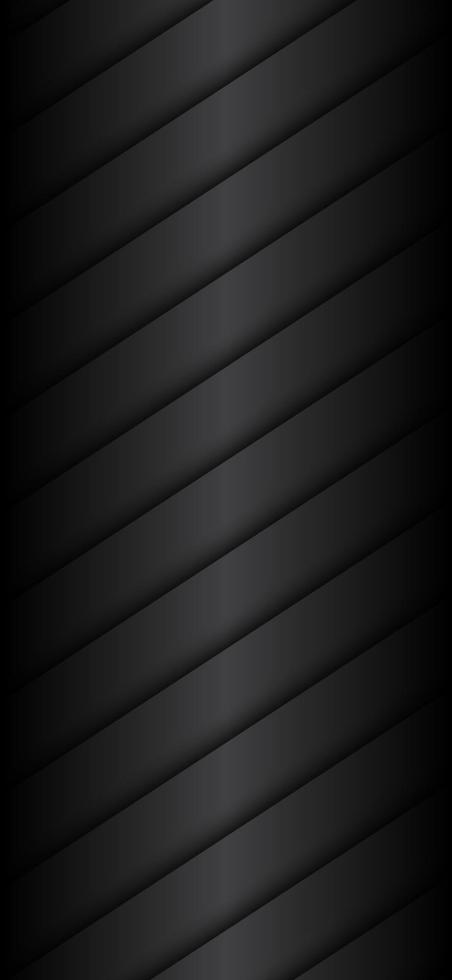zwarte materiële mobiele telefoonachtergrond met diagonale schaduwen, moderne abstracte vectorillustratie vector