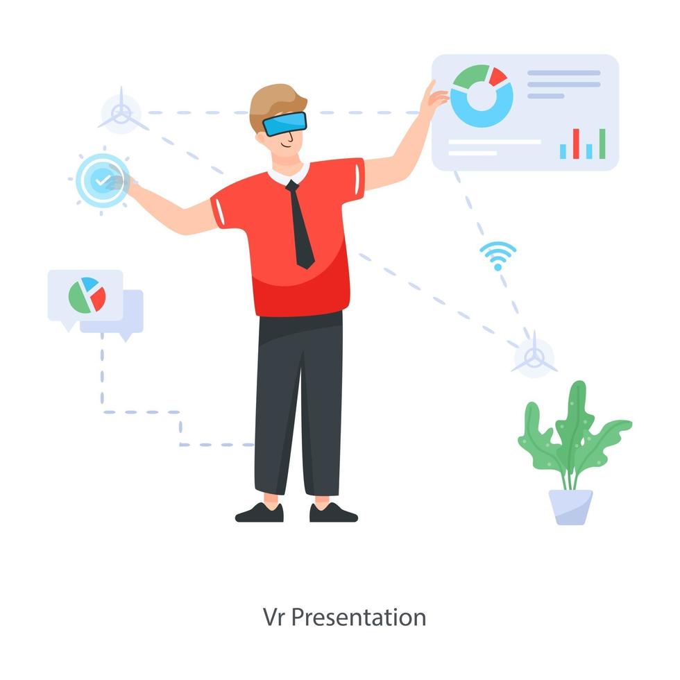 vr presentatie ontwerp vector