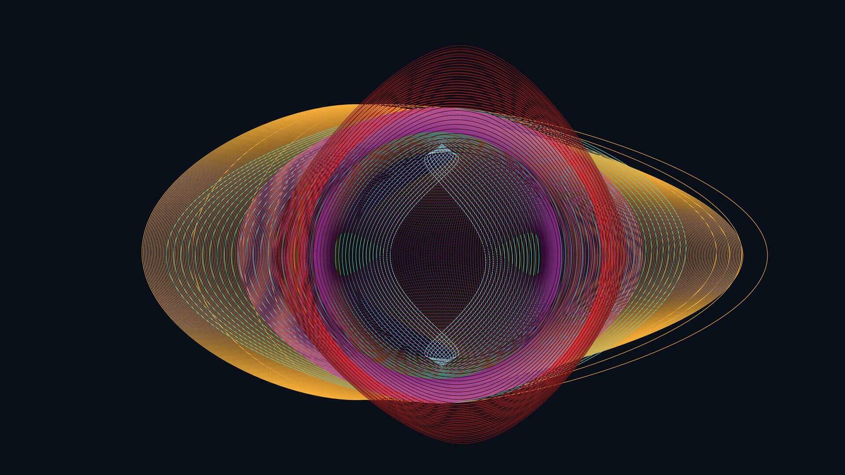 abstract spiraal golvend ruimte stijl nevel ring achtergrond in meerdere kleur Leuk vinden donker blauw, geel, groente, Purper, en gouden. u kan gebruik deze creatief werk net zo uw project achtergrond of webpagina plaats. vector