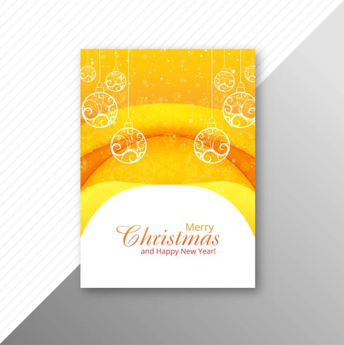 Kerstbal mooie brochure ontwerp vector