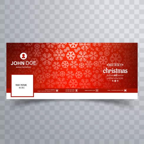 Vrolijke Kerstmissneeuwvlok met facebook bannermalplaatje vector