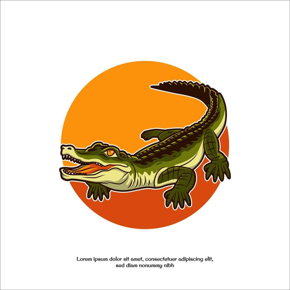 krokodil mascotte vector illustratie ontwerp