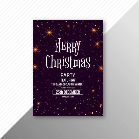 Merry christmas celebration kaart brochure sjabloon achtergrond vector