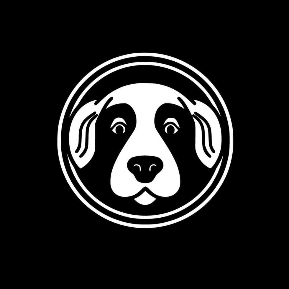 hond - minimalistische en vlak logo - vector illustratie