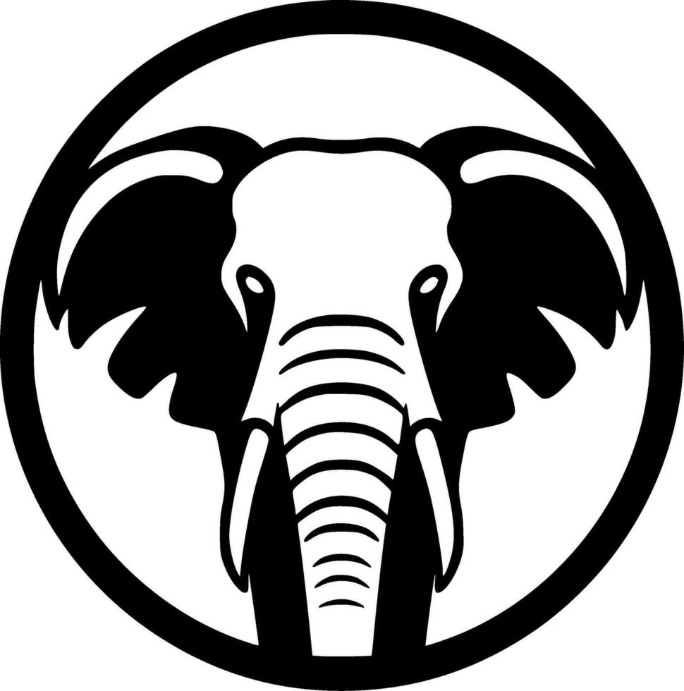 olifant, minimalistische en gemakkelijk silhouet - vector illustratie