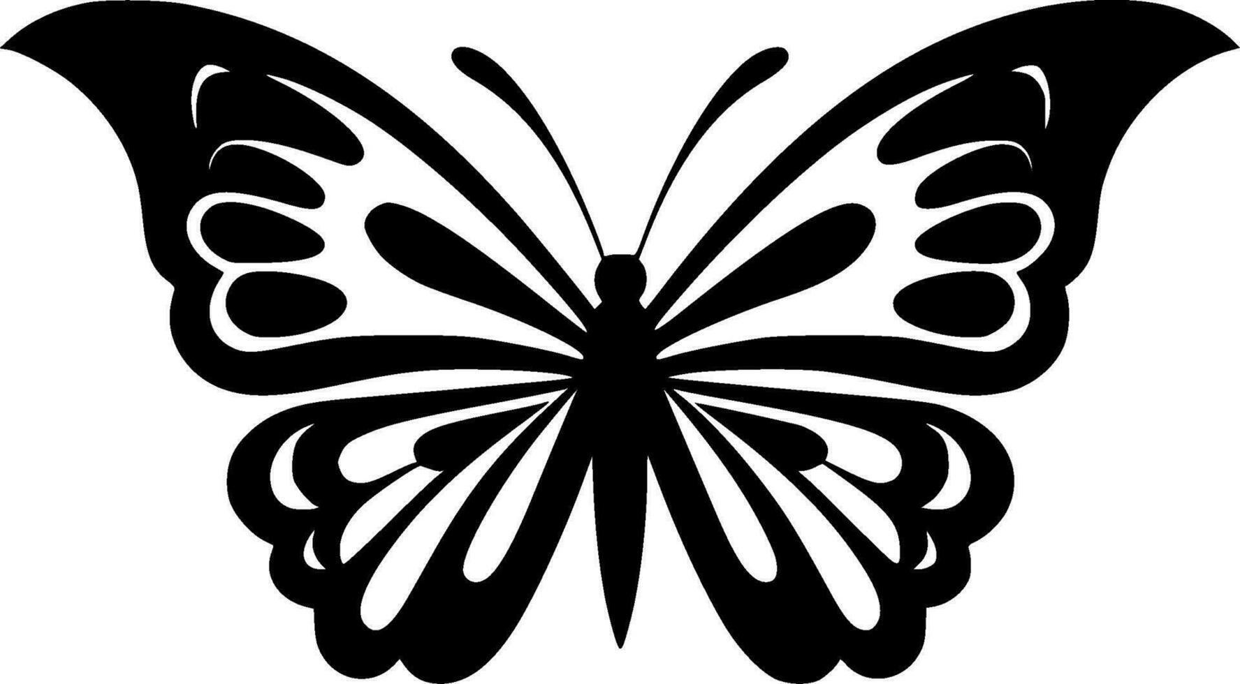 vlinder, minimalistische en gemakkelijk silhouet - vector illustratie