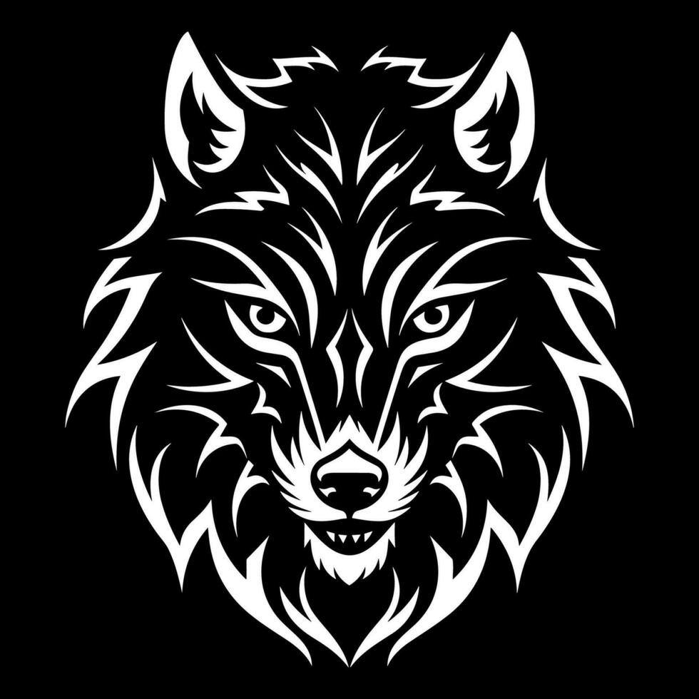 vector wolf hoofd