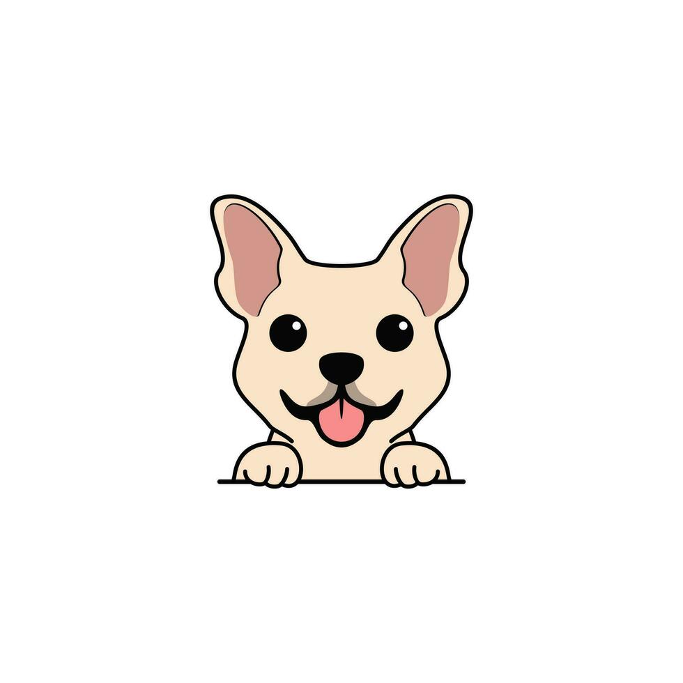 schattig Frans bulldog puppy tekenfilm vector illustratie