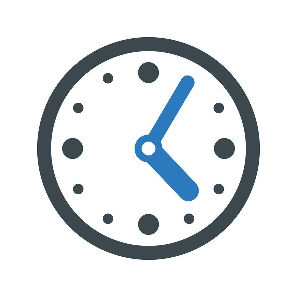 tijd beheer klok icoon. vector en glyph