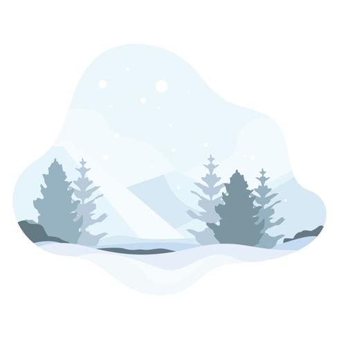 Winter bos Vector