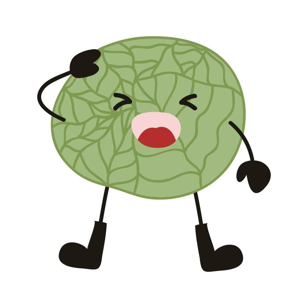 tekenfilm groente karakter sticker. grappig emoticon in vlak stijl. voedsel emoji. grappig groente tekens geïsoleerd Aan wit achtergrond, schattig en grappig fruit reeks vector illustratie