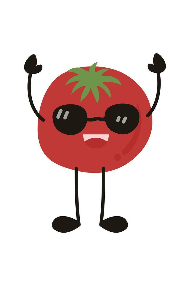 tekenfilm groente karakter sticker. grappig emoticon in vlak stijl. voedsel emoji. grappig groente tekens geïsoleerd Aan wit achtergrond, schattig en grappig fruit reeks vector illustratie