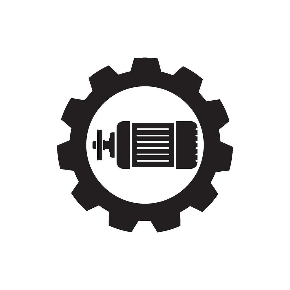 elektrisch motor icoon vector illustratie logo ontwerp.