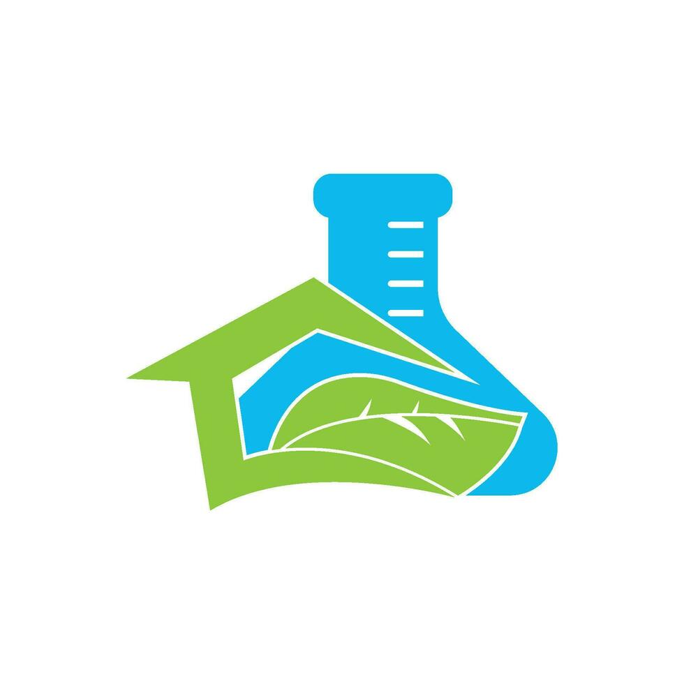 eco groen laboratorium logo vector icoon illustratie ontwerp