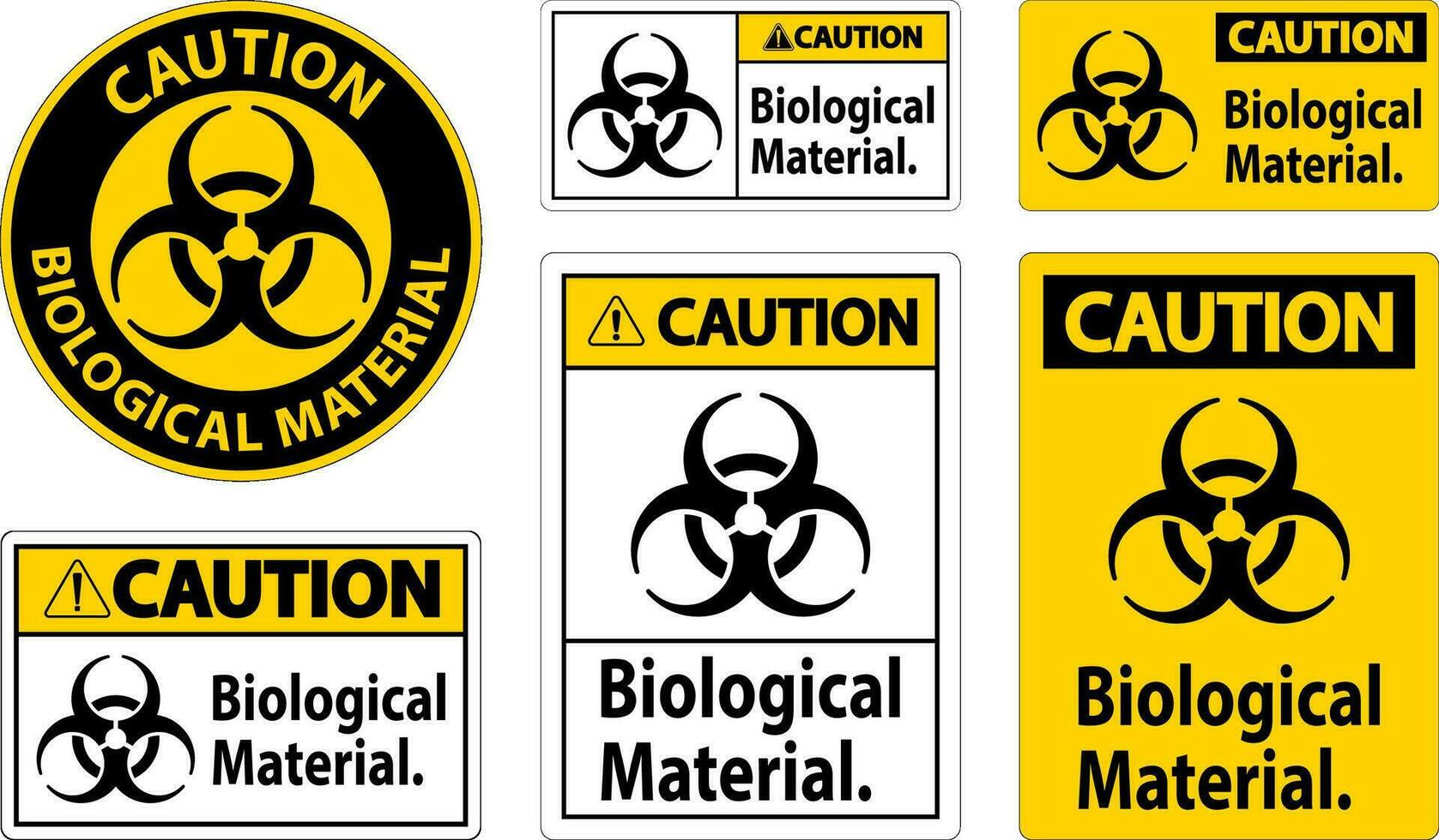 voorzichtigheid etiket biologisch materiaal teken vector