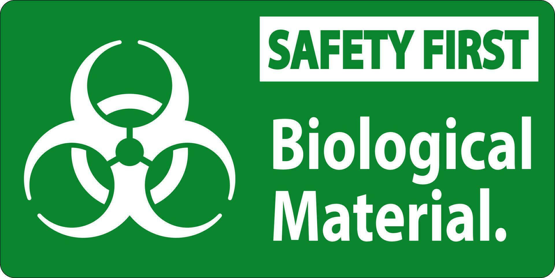 veiligheid eerste etiket biologisch materiaal teken vector