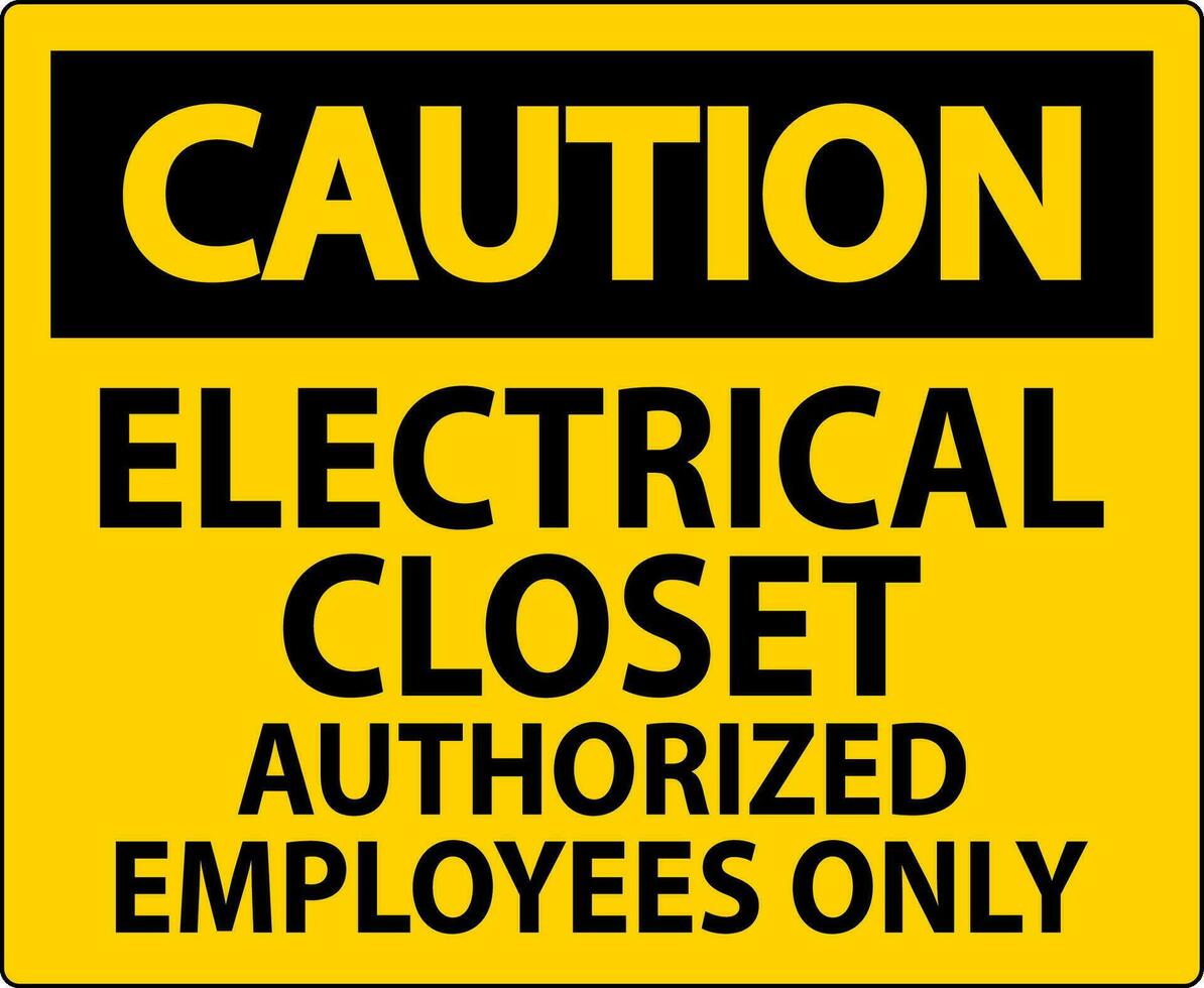 voorzichtigheid teken elektrisch kast - geautoriseerd medewerkers enkel en alleen vector