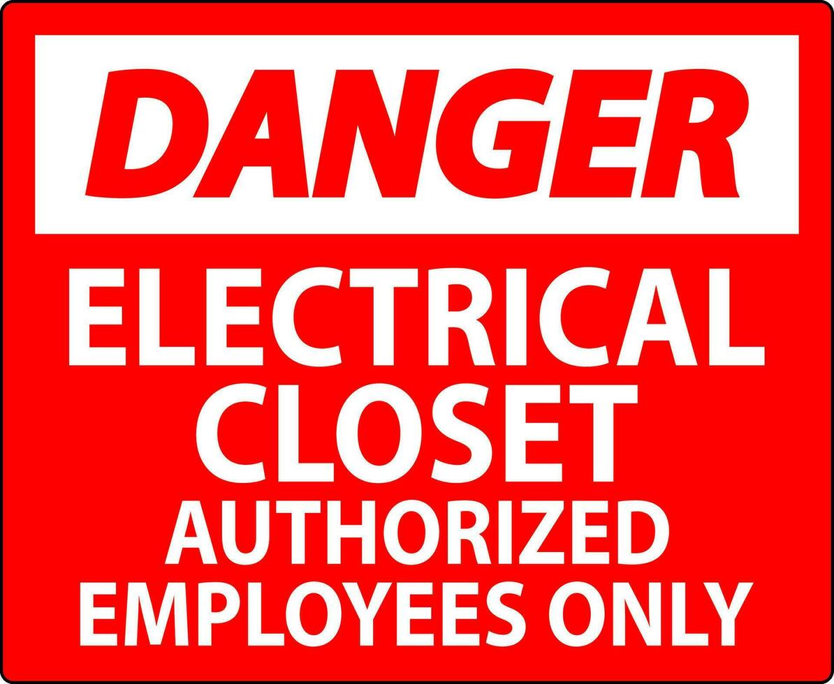 Gevaar teken elektrisch kast - geautoriseerd medewerkers enkel en alleen vector