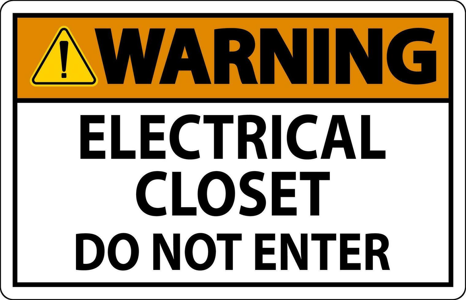 waarschuwing teken elektrisch kast - Doen niet invoeren vector