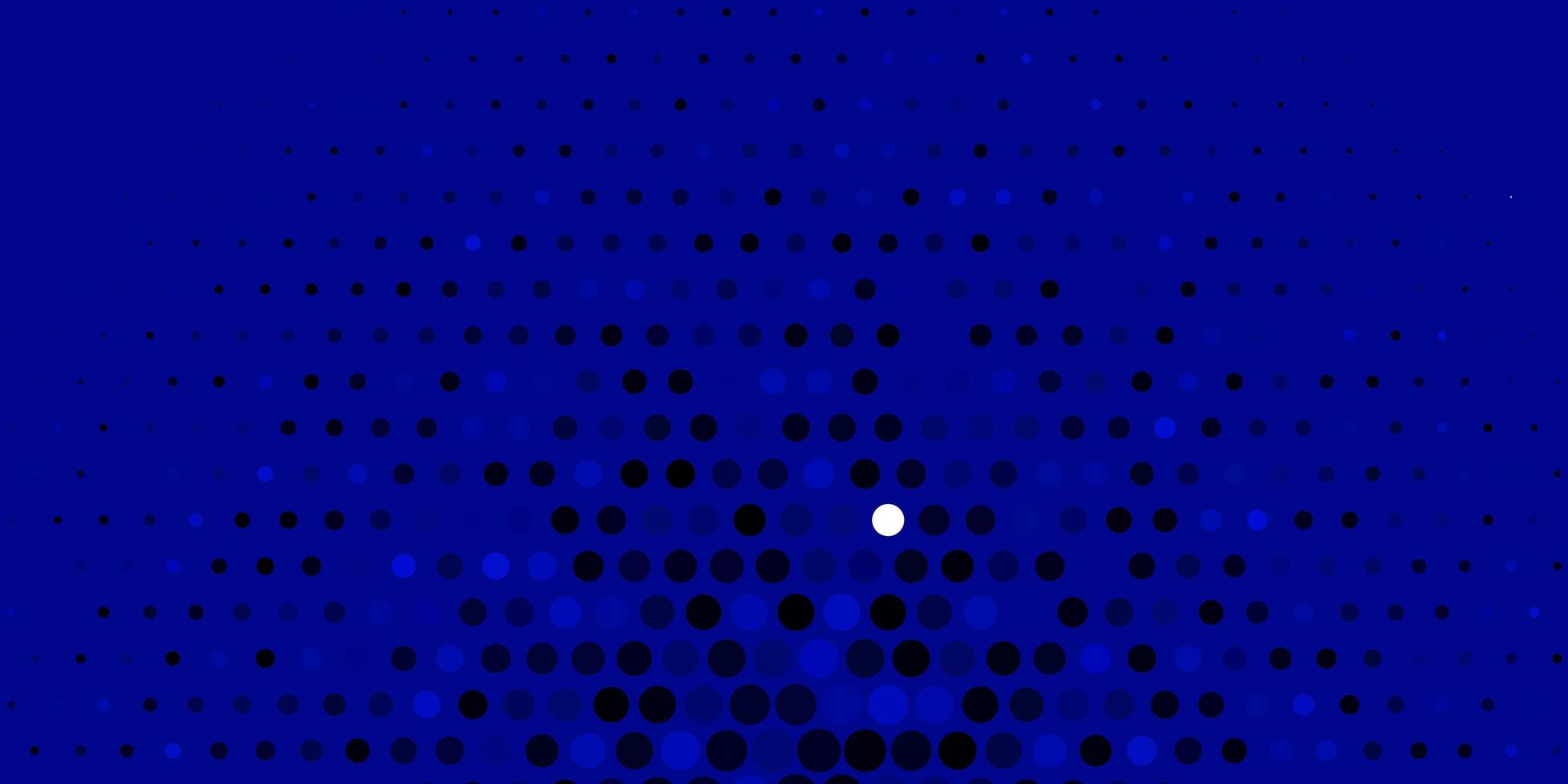 donkerblauwe vectorachtergrond met bellenillustratie met reeks glanzend kleurrijk abstract bollenpatroon voor websites vector